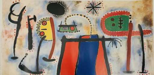 Zeldzame Offset Colour Lithograph, Joan Miró: Schilderij, 1953 - New York, Solomon R. Guggenheim Museum