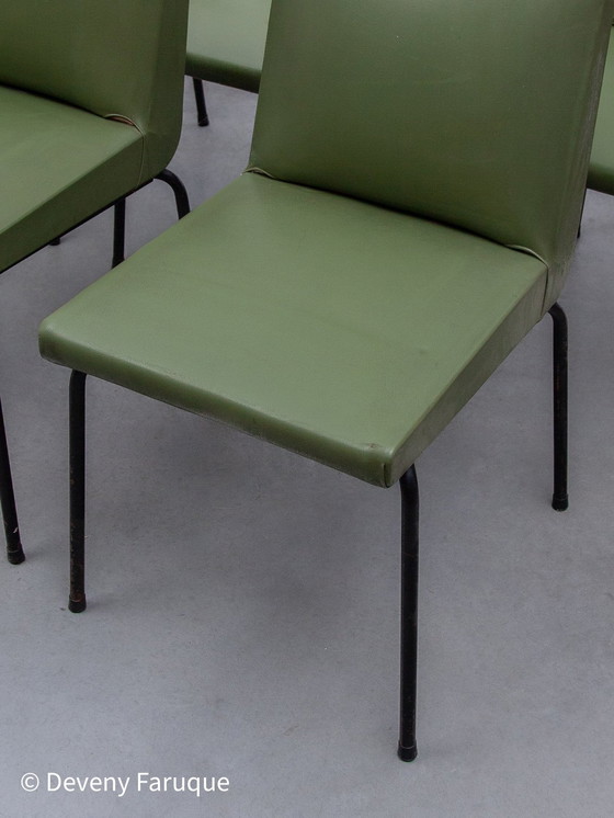 Image 1 of Set van vijf Pierre Guarich stoelen voor Meurop