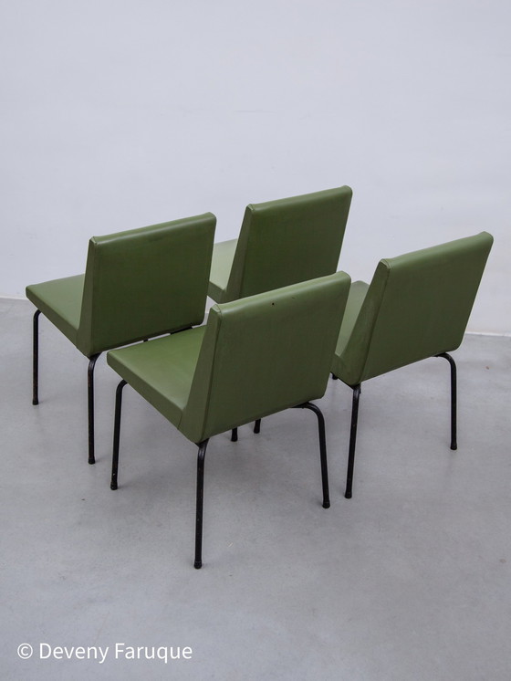 Image 1 of Set van vijf Pierre Guarich stoelen voor Meurop