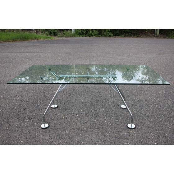 Image 1 of Vintage glazen tafel model Nomos van Norman Foster voor Tecno, Italië 1970