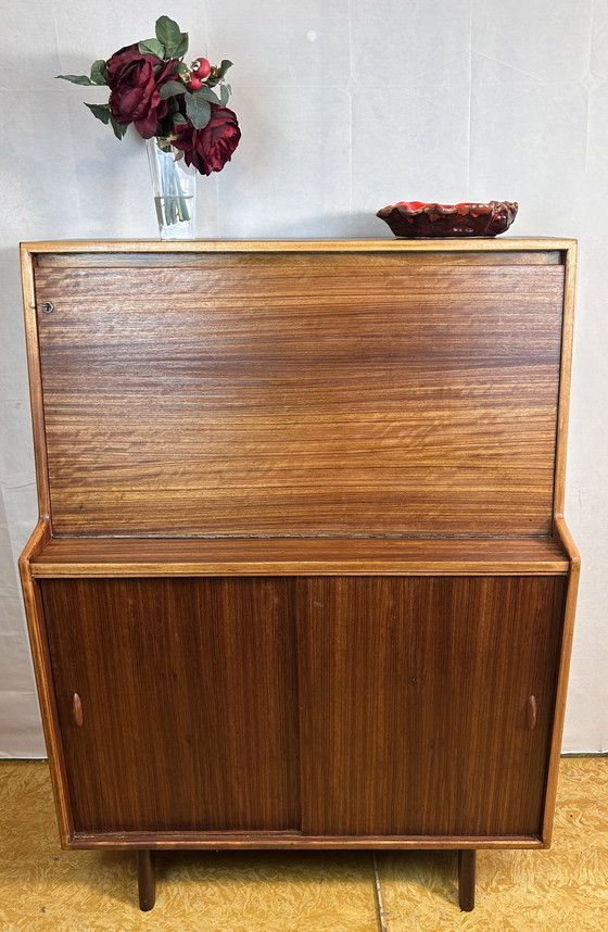 Image 1 of Mid Century Retro Vintage Teak Bureau 1960