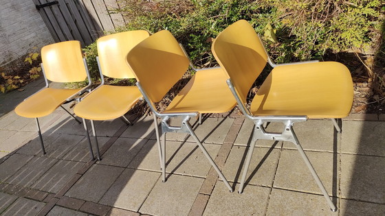 Image 1 of 4X Castelli Design Stoelen Dsc 106 Vintage Piretti Stoel  