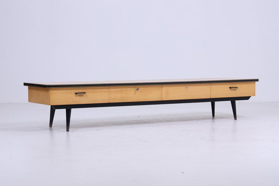 Image 1 of Vintage Lowboard 60s | Mid Century Laden Dressoir TV Board Retro 70s Opbergmeubel Hout