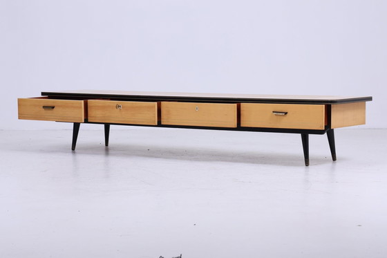 Image 1 of Vintage Lowboard 60s | Mid Century Laden Dressoir TV Board Retro 70s Opbergmeubel Hout