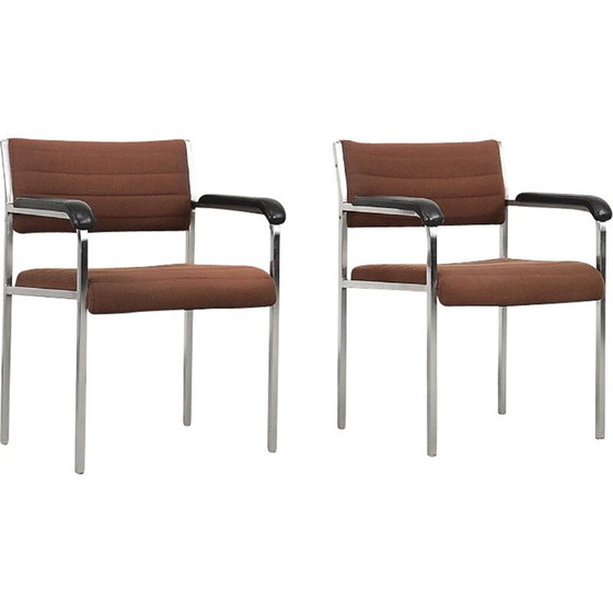 Image 1 of Paar vintage Duitse bureaufauteuils van Fröscher Sitform, 1970