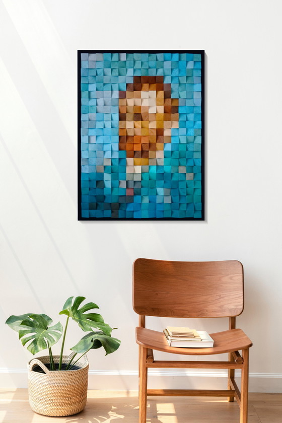 Image 1 of Houten Kunst "Van Goghs Zelfportret