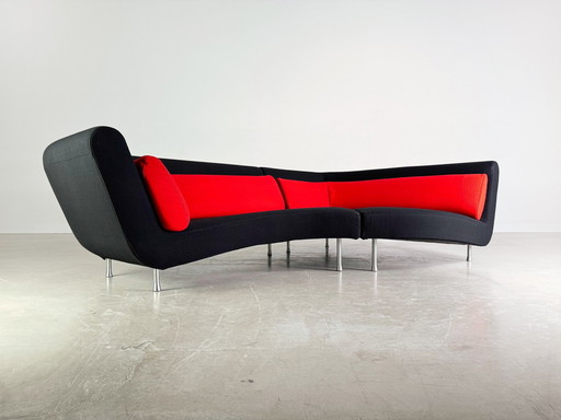 Originele Ligne Roset Sofa Yang Couch François Bauchet Kvadrat Zwart