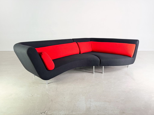 Originele Ligne Roset Sofa Yang Couch François Bauchet Kvadrat Zwart