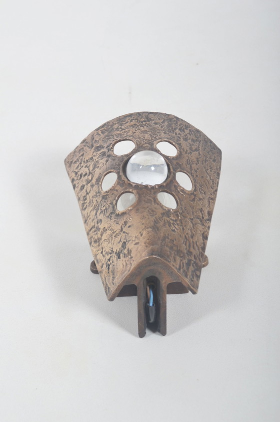 Image 1 of Set Brutalist Wandlampen In Brons, Jaren '60