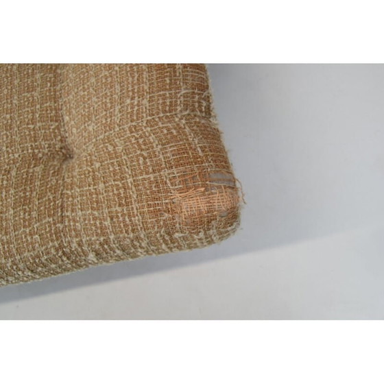 Image 1 of Vintage opklapbare slaapbank van stof en metaal, Tsjechoslowakije 1970