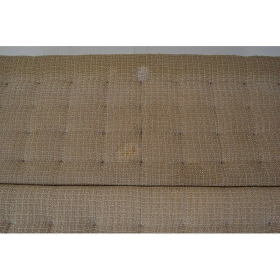 Image 1 of Vintage opklapbare slaapbank van stof en metaal, Tsjechoslowakije 1970