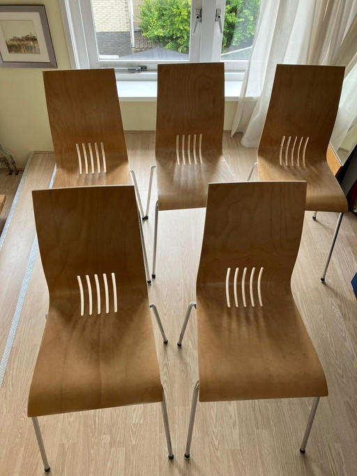 5x Stoelen Hout