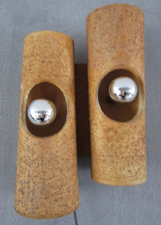 Image 1 of Japandi Keramische 70S Wandlamp