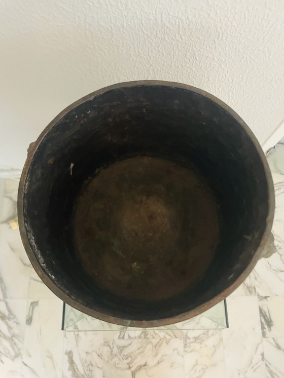 Image 1 of Driepoot Plantenbak Messing Xvii/ Xviii Eeuw Noord-Duitsland