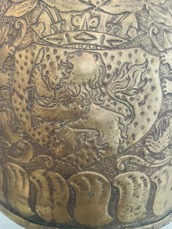 Image 1 of Driepoot Plantenbak Messing Xvii/ Xviii Eeuw Noord-Duitsland