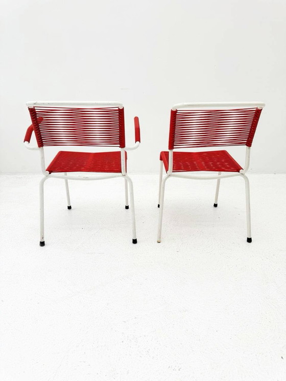 Image 1 of BIGLA Set: Sissach spaghettistoelen 2 zonder & 2 met armleuningen, 1960