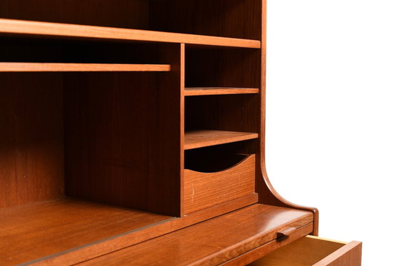 Image 1 of Deense secretaire in teak uit het midden van de eeuw