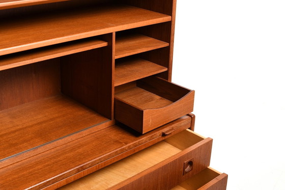 Image 1 of Deense secretaire in teak uit het midden van de eeuw
