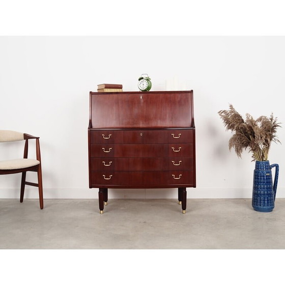 Image 1 of Vintage mahoniehouten secretaire van Pmj Viby J, jaren 1970