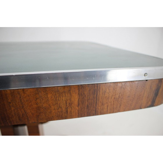 Image 1 of Vintage Art Deco walnoten tafel, Tsjecho-Slowakije 1930