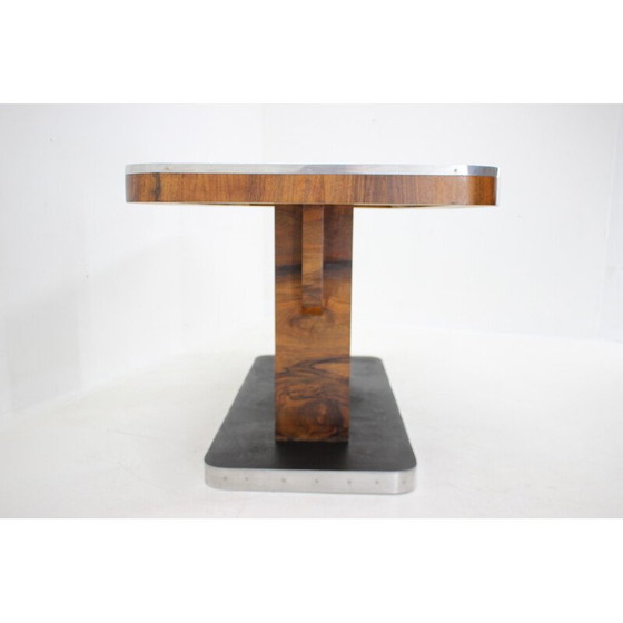 Image 1 of Vintage Art Deco walnoten tafel, Tsjecho-Slowakije 1930