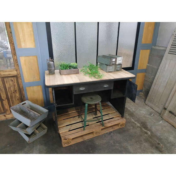 Image 1 of Vintage massief eikenhouten bureau door Naval Dubigeon, 1900