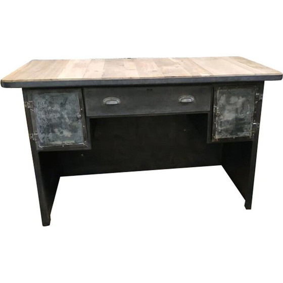 Image 1 of Vintage massief eikenhouten bureau door Naval Dubigeon, 1900