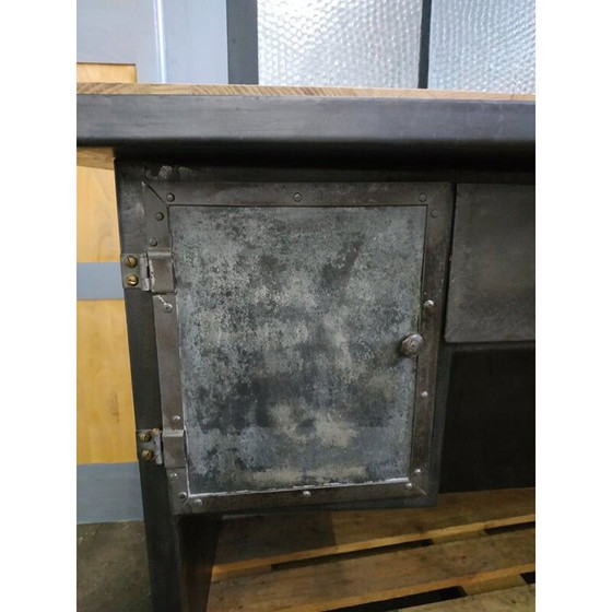 Image 1 of Vintage massief eikenhouten bureau door Naval Dubigeon, 1900