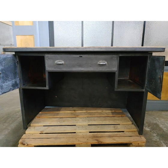 Image 1 of Vintage massief eikenhouten bureau door Naval Dubigeon, 1900