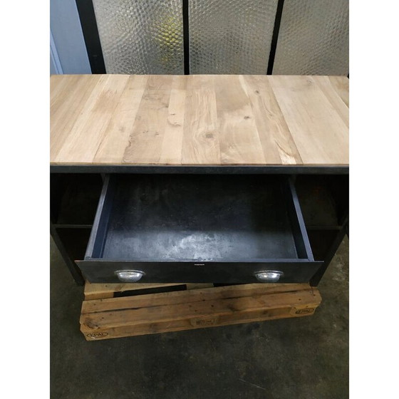 Image 1 of Vintage massief eikenhouten bureau door Naval Dubigeon, 1900