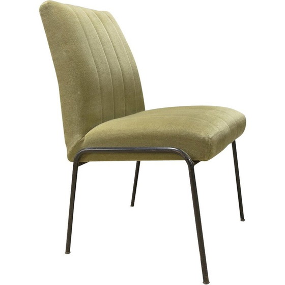 Image 1 of Set van 4 vintage stoelen in groene stof, Suede 1960