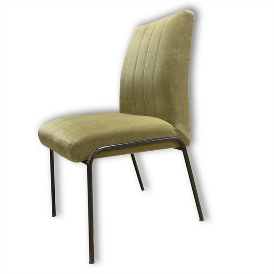 Image 1 of Set van 4 vintage stoelen in groene stof, Suede 1960