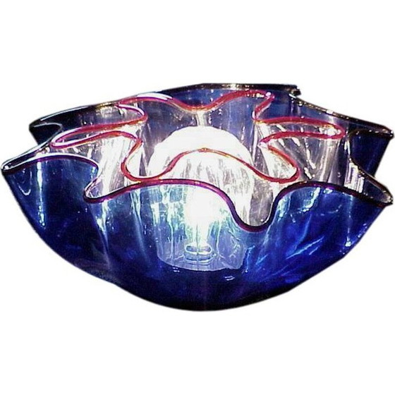 Image 1 of Vintage vloerlamp met drie galeiglazen van Adalberto Dal Lago voor Vistosi, 1960