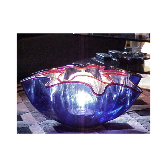 Image 1 of Vintage vloerlamp met drie galeiglazen van Adalberto Dal Lago voor Vistosi, 1960