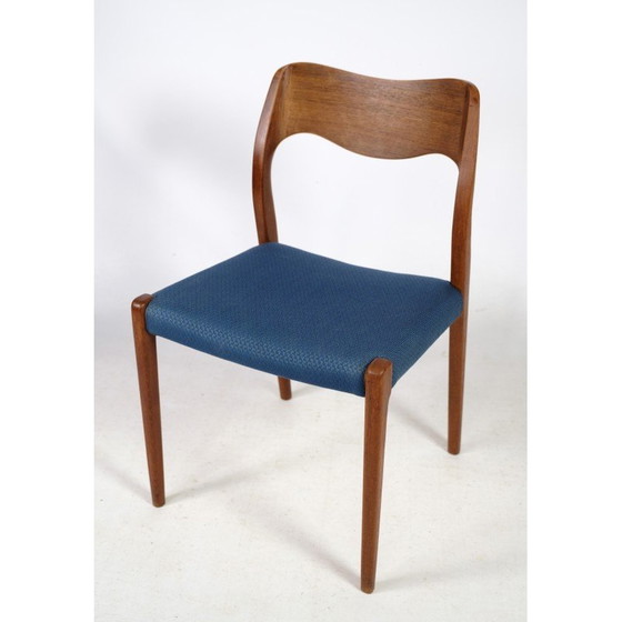 Image 1 of Set van 6 vintage eetkamerstoelen model 71 door Niels O. Møller voor J.L Møllers Møbelfabrik, 1960