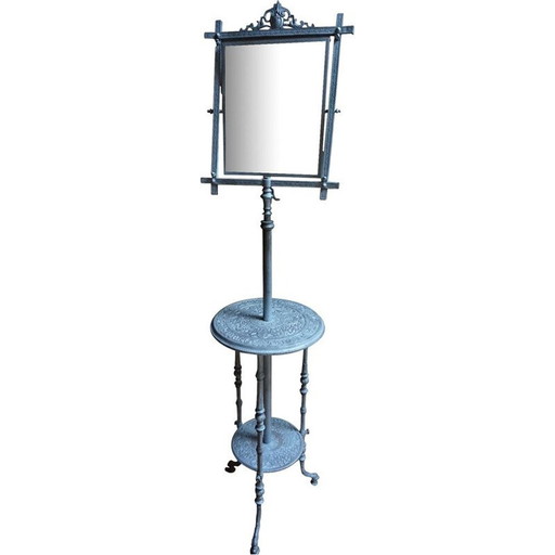 Vintage gietijzeren scheerstandaard, Frankrijk 1900