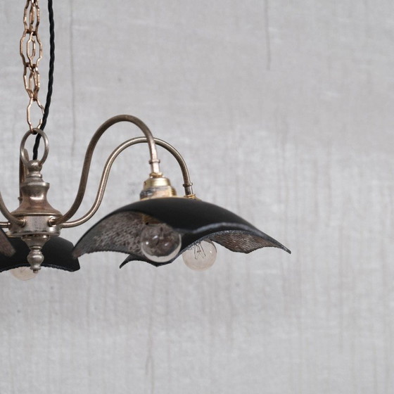 Image 1 of Vintage Engelse kwikglas spiegelende kroonluchters, jaren 1920