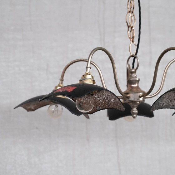 Image 1 of Vintage Engelse kwikglas spiegelende kroonluchters, jaren 1920