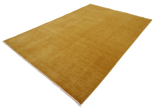 Modern Gabbeh Weefgetouw Eenkleurig Handgeknoopt Tapijt 290 X 203 Cm Nieuw Tapijt