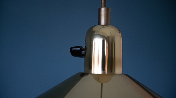 Image 1 of Gouden retro Dijkstra hanglamp 