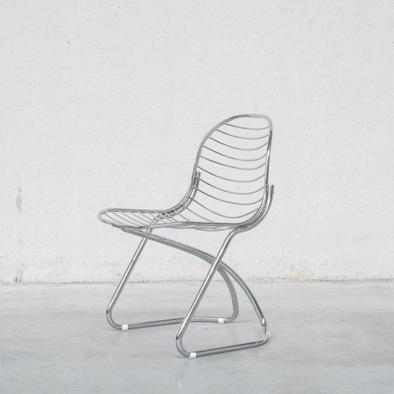 Image 1 of Set van 4 vintage Space Age eetkamerstoelen van Gastone Rinaldi voor Rima, Italië 1970