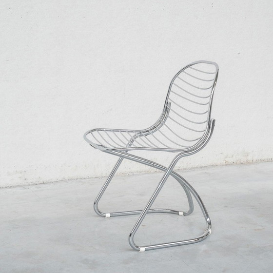 Image 1 of Set van 4 vintage Space Age eetkamerstoelen van Gastone Rinaldi voor Rima, Italië 1970