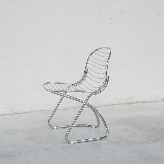 Image 1 of Set van 4 vintage Space Age eetkamerstoelen van Gastone Rinaldi voor Rima, Italië 1970