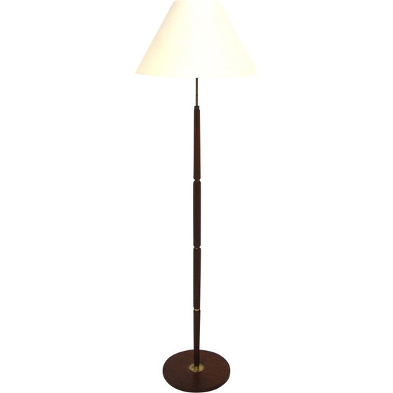 Image 1 of Vintage vloerlamp van teakhout en metaal, Zweden 1960