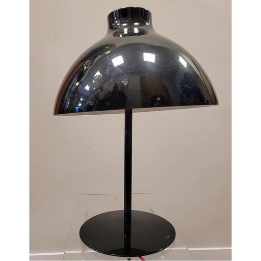 Vintage zwart metalen accentlamp, 1970-1980