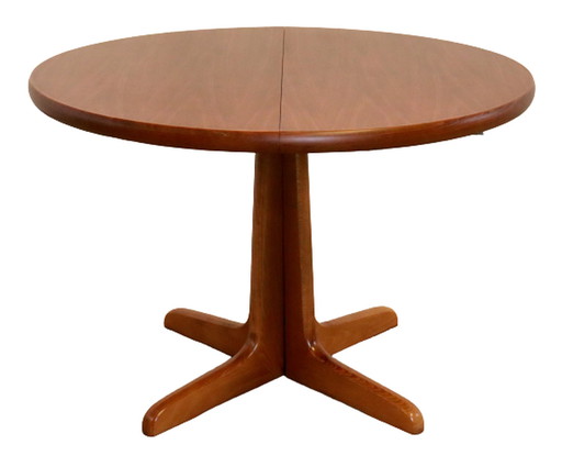 Vintage ronde eettafel 2x verlengbaar 'Grachenbach