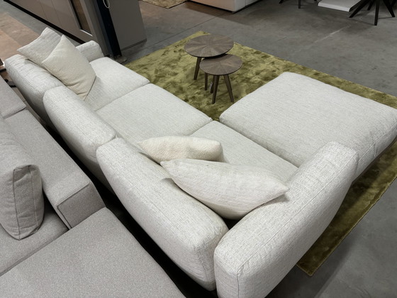 Image 1 of Flexform Softdream 94x293 + Pouf 87x102 stof cat. Extra mix