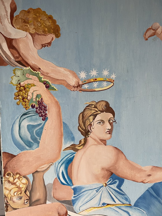 Image 1 of Diptiek barokschilderij - Triomf van Bacchus en Ariadne