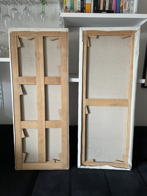 Image 1 of Diptiek barokschilderij - Triomf van Bacchus en Ariadne