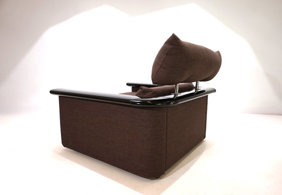 Image 1 of Tecno Loungestoel met Pianolak onderstel, 1970